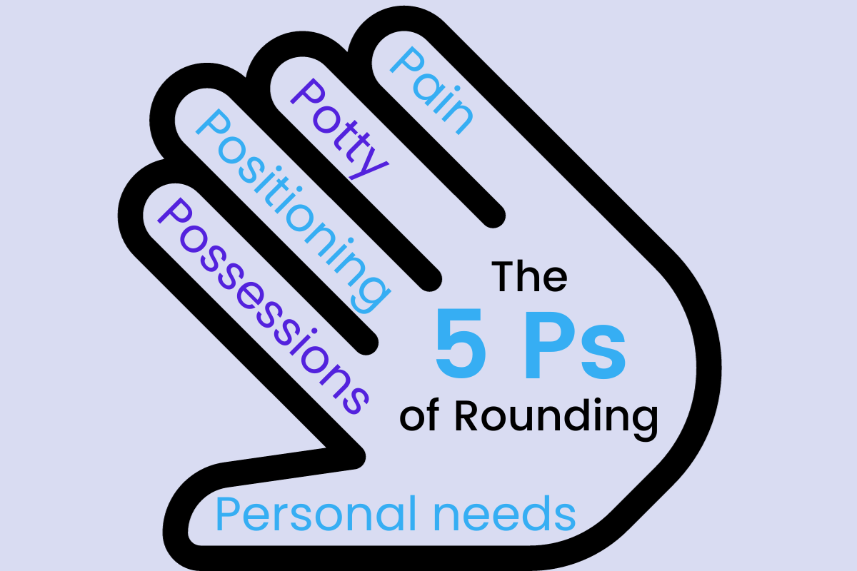 5 Ps of patient rounding